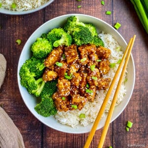 Air fryer teriyaki tofu.