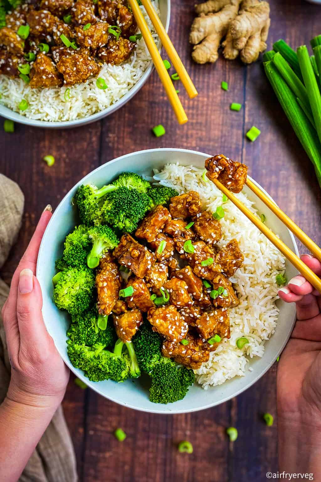 Air Fryer Teriyaki Tofu