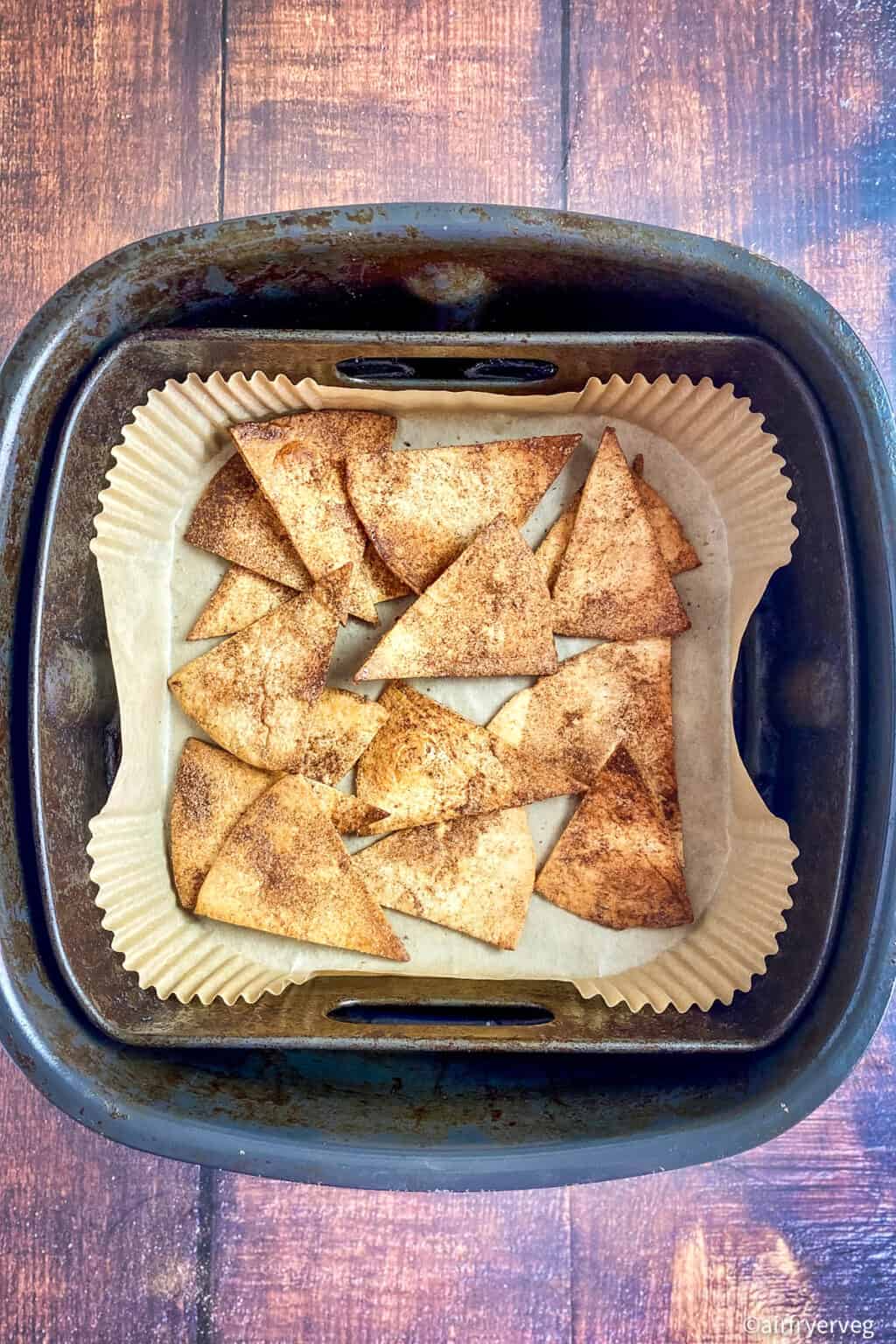 Air Fryer Cinnamon Tortilla Chips